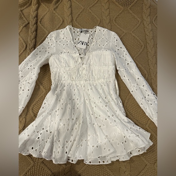 White Zara dress Size Small - Picture 4 of 8